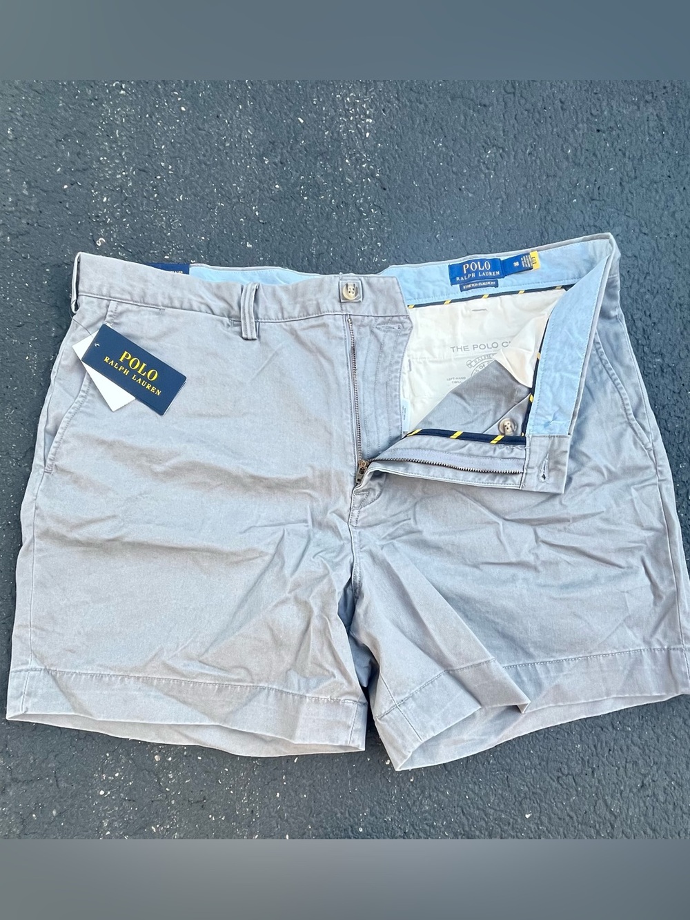 Polo Ralph Lauren Men's Stretch Classic Fit 6" Tan Chino Shorts Size 38 NWT